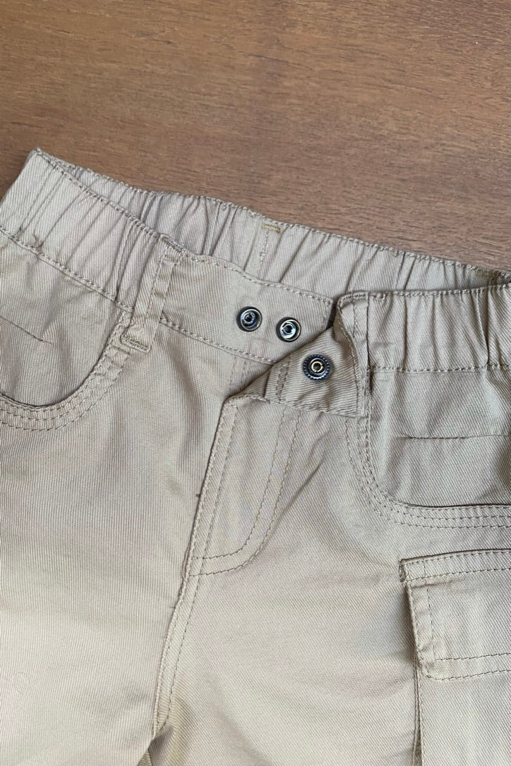 Beige Cargo Shorts