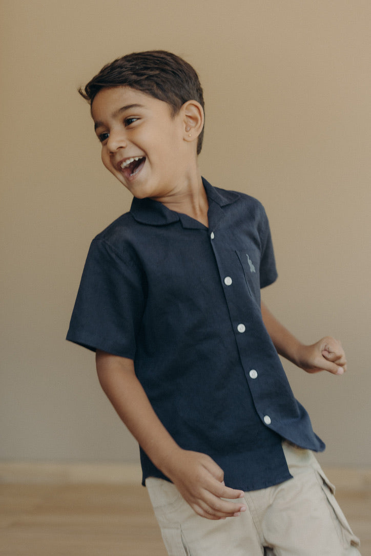 Navy Linen Outfit (pack of 2)