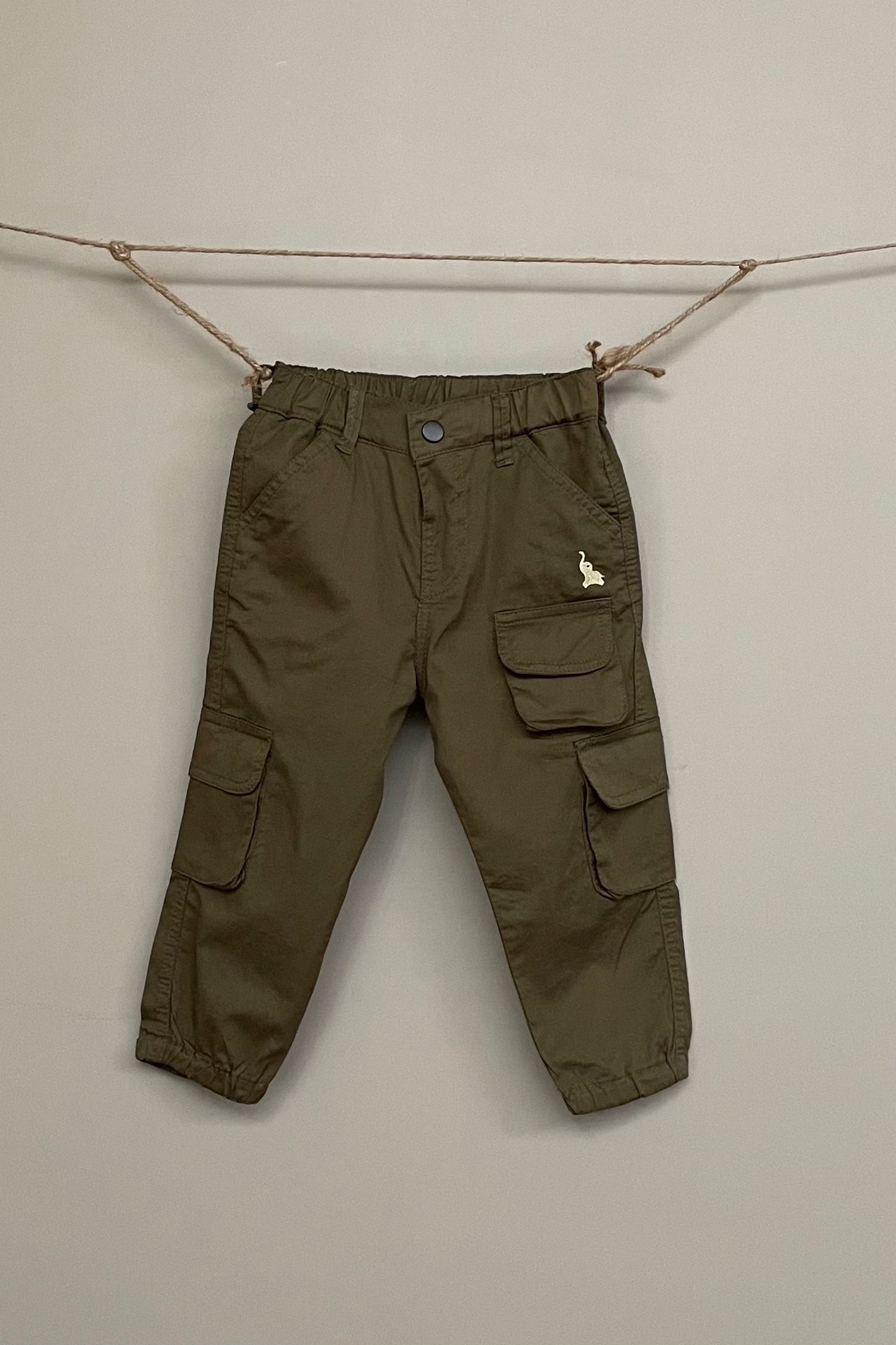 Olive Green multi pocket cargo pants