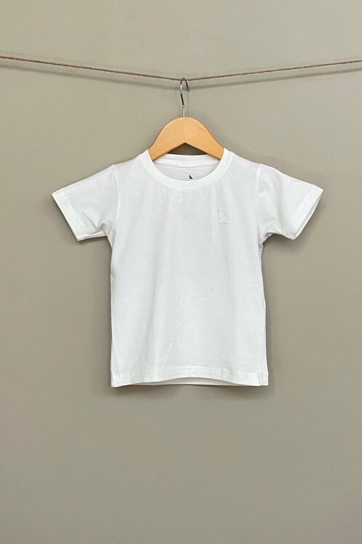 White solid tee