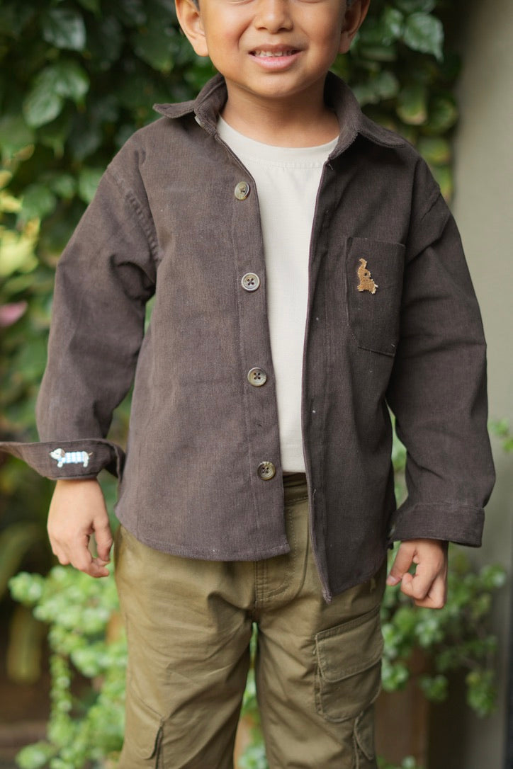 Mocha corduroy shirt