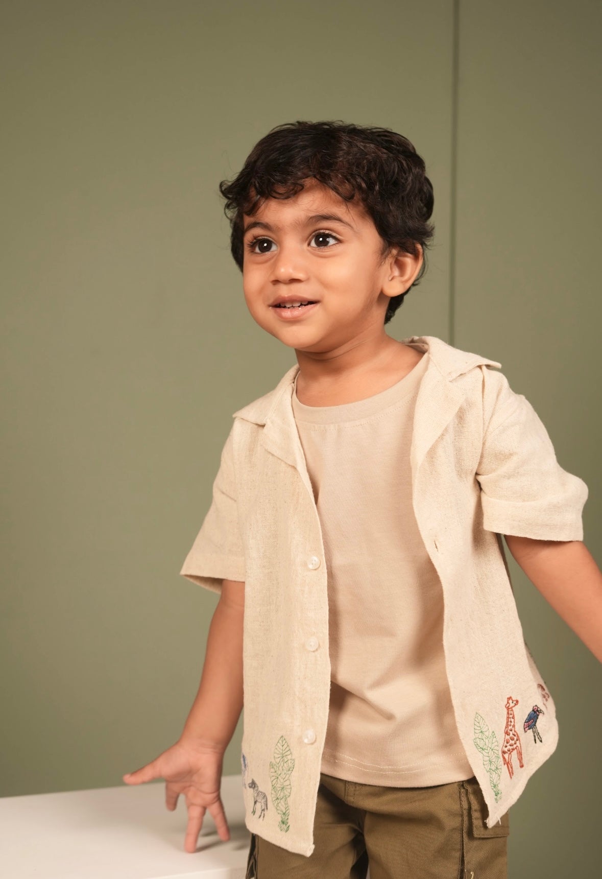 Breezy Animal Shirt in beige