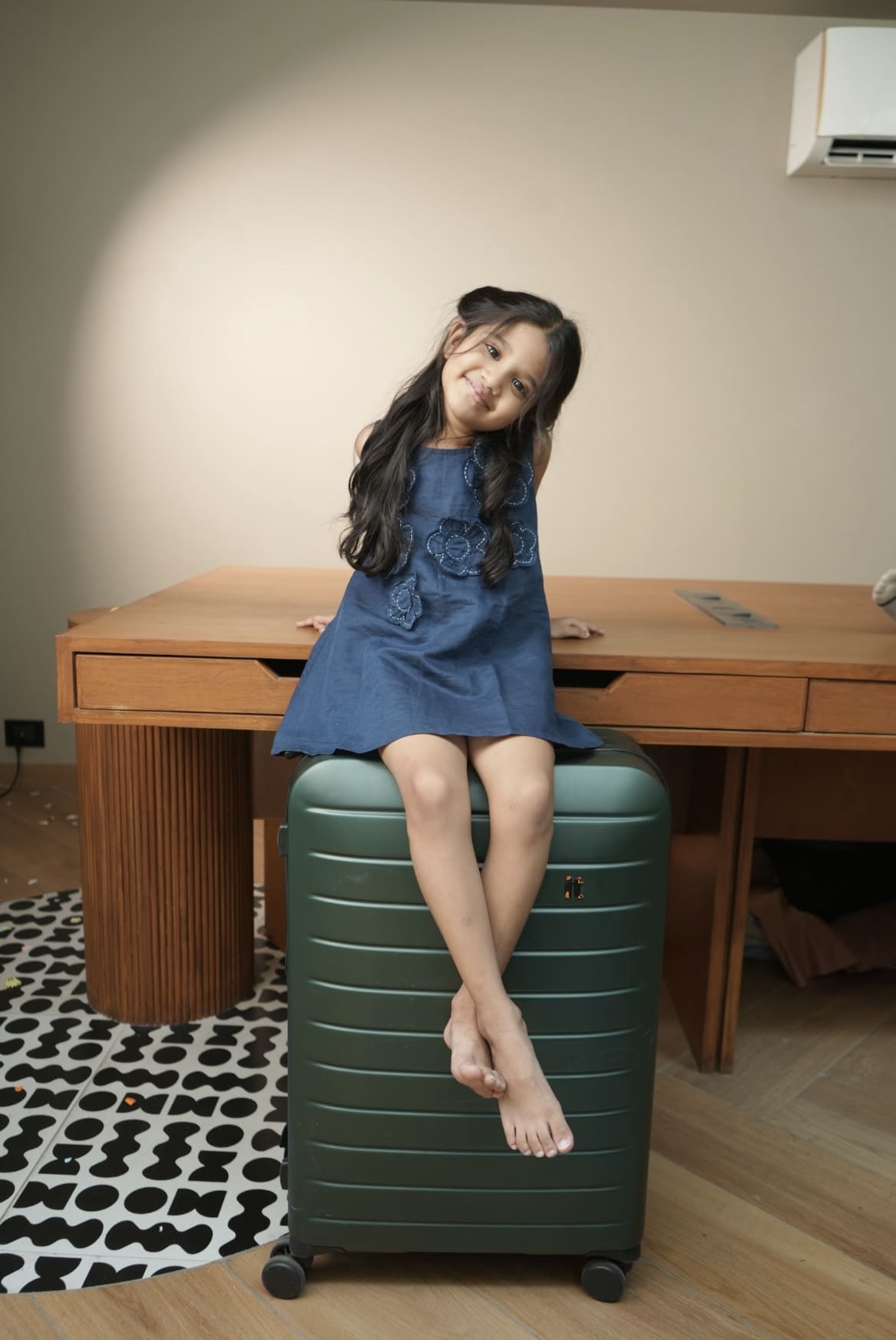 Blue pea frock