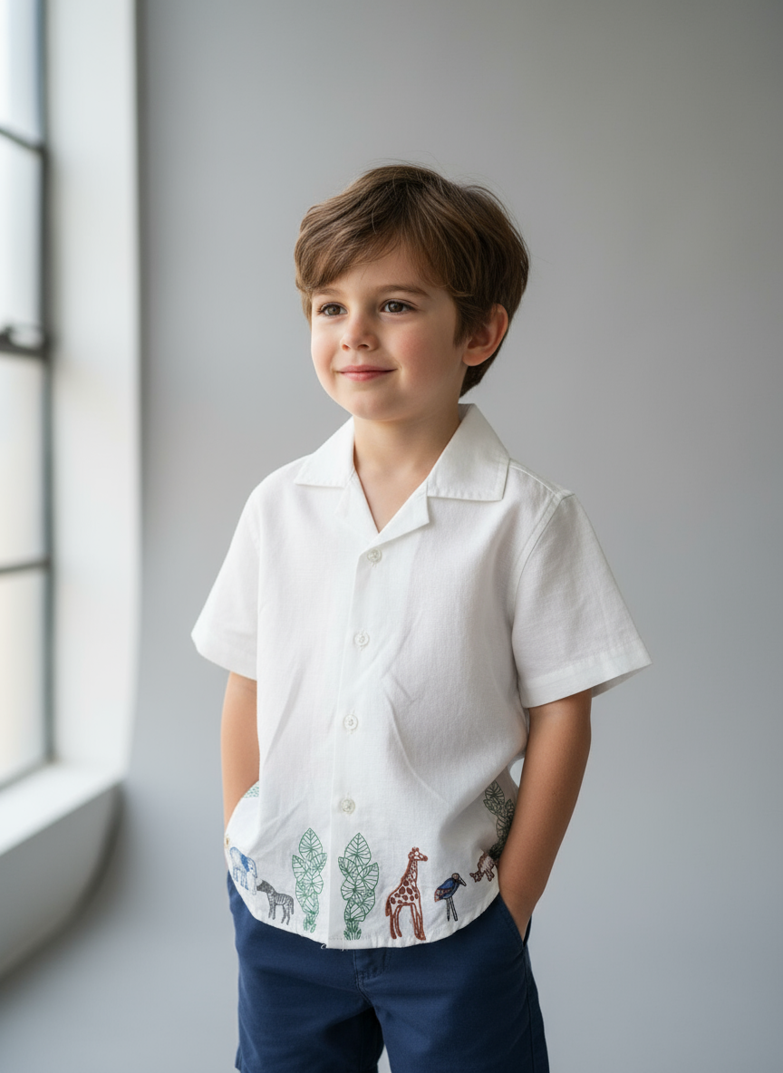 Breezy Linen Animal Shirt