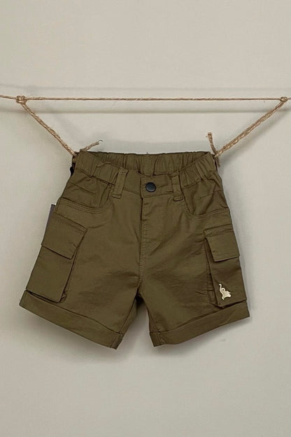 Beige & Olive cargo shorts