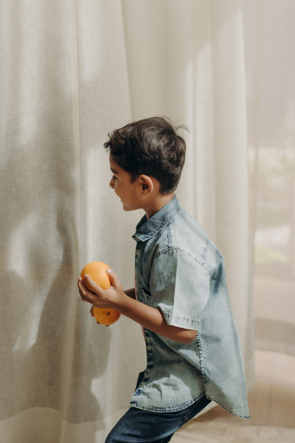 Light wash denim shirt