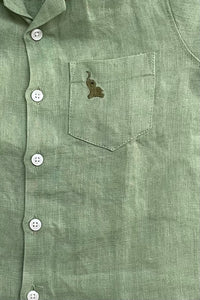 Pure linen shirt in Sage green