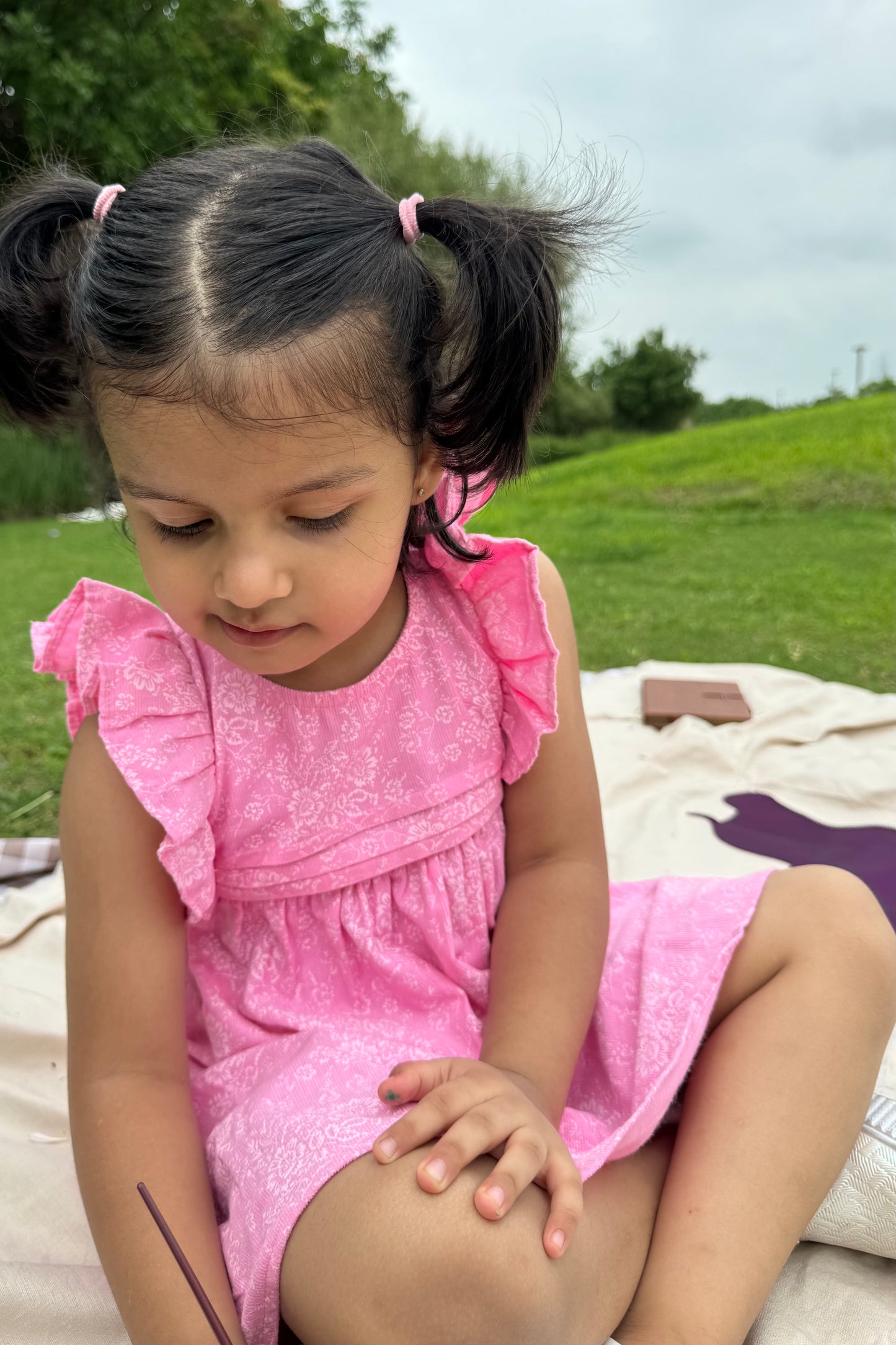 Pink corduroy dress