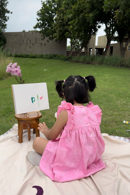 Pink corduroy dress