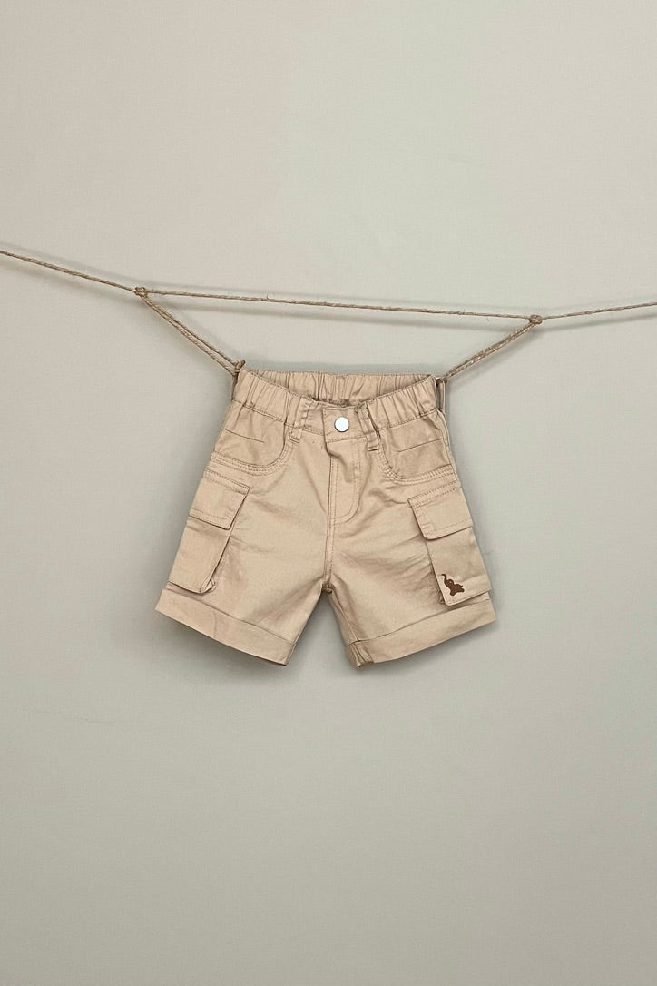 Beige Cargo Shorts