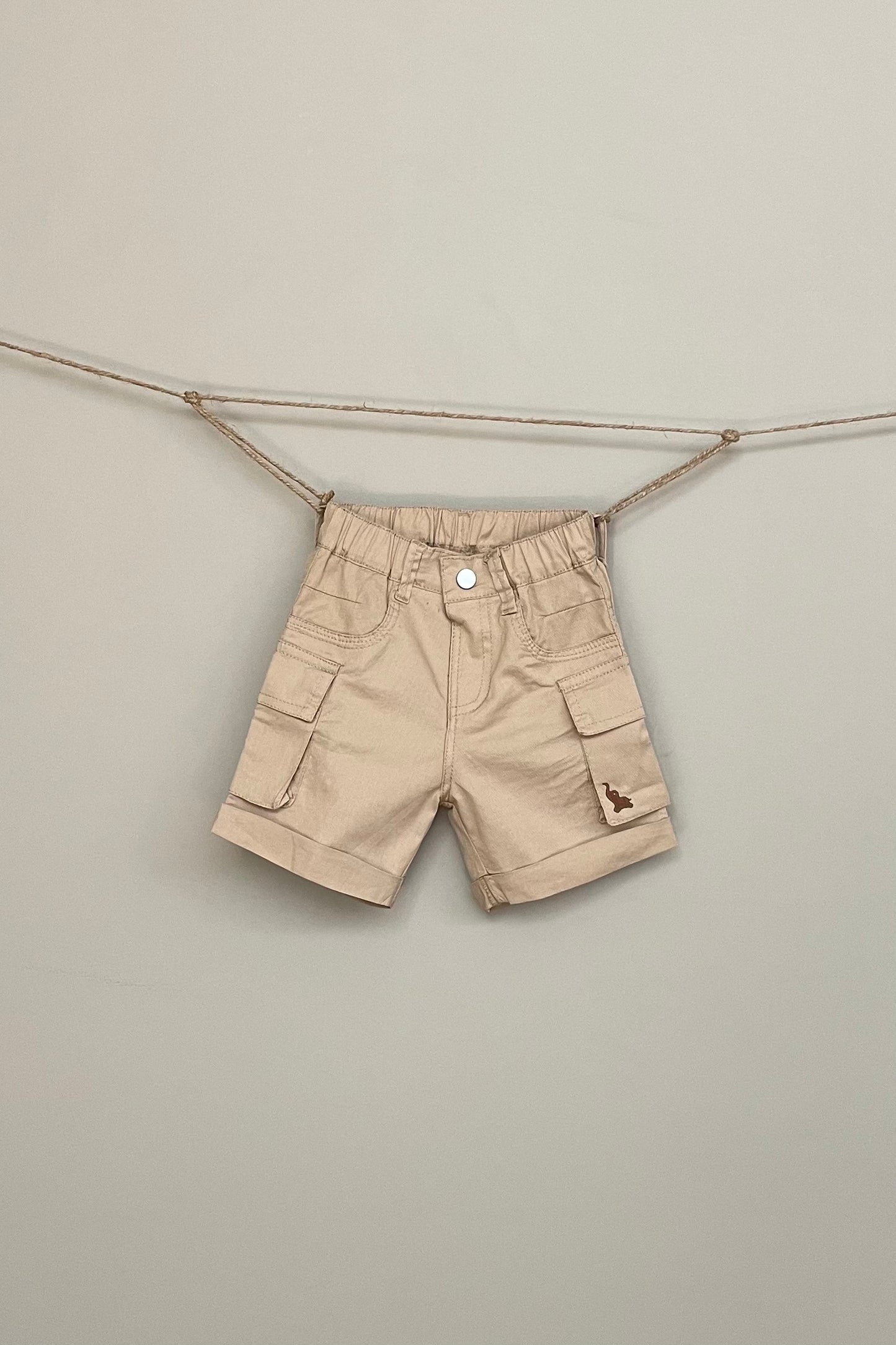 Beige & Olive cargo shorts