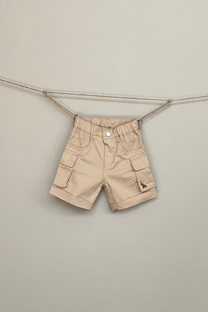 Beige & Olive cargo shorts