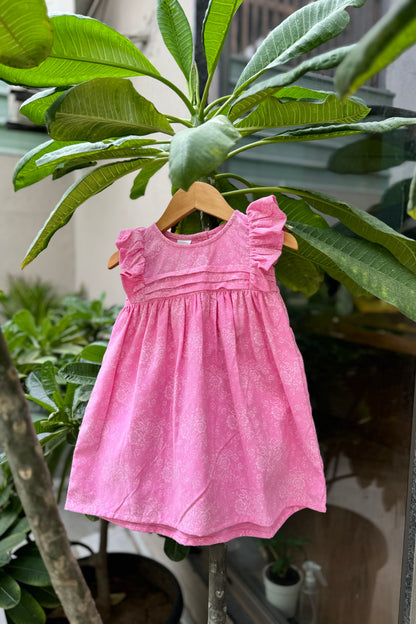 Pink corduroy dress