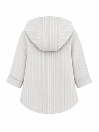 Cloud Stripe Linen Hoodie