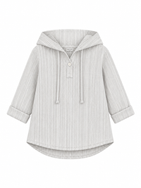 Cloud Stripe Linen Hoodie