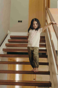 Olive Green multi pocket cargo pants