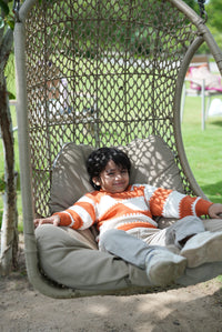 Orange Stripe Knit