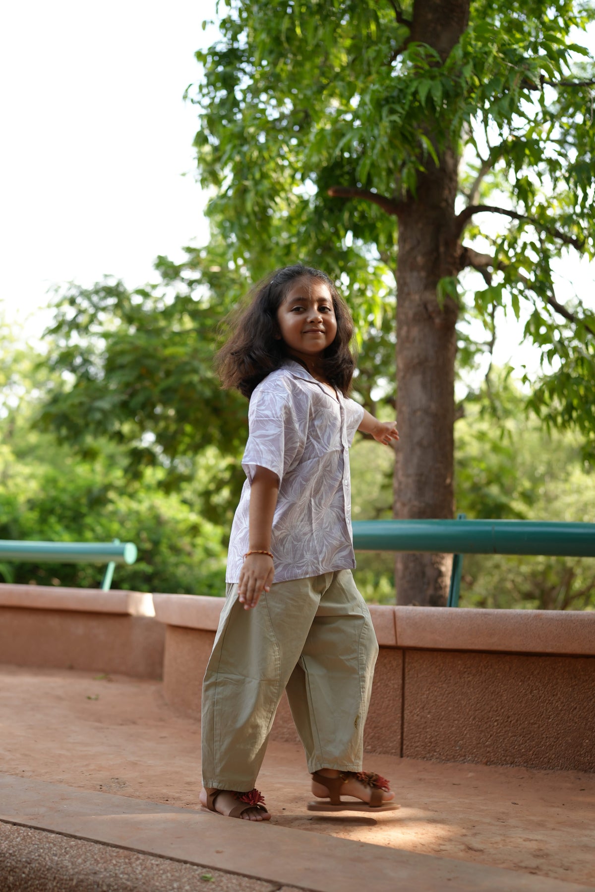 Blush Palm linen Shirt