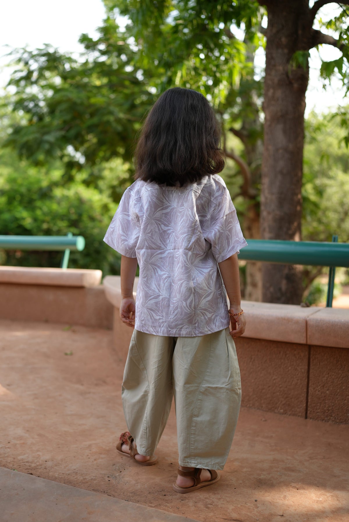 Blush Palm linen Shirt