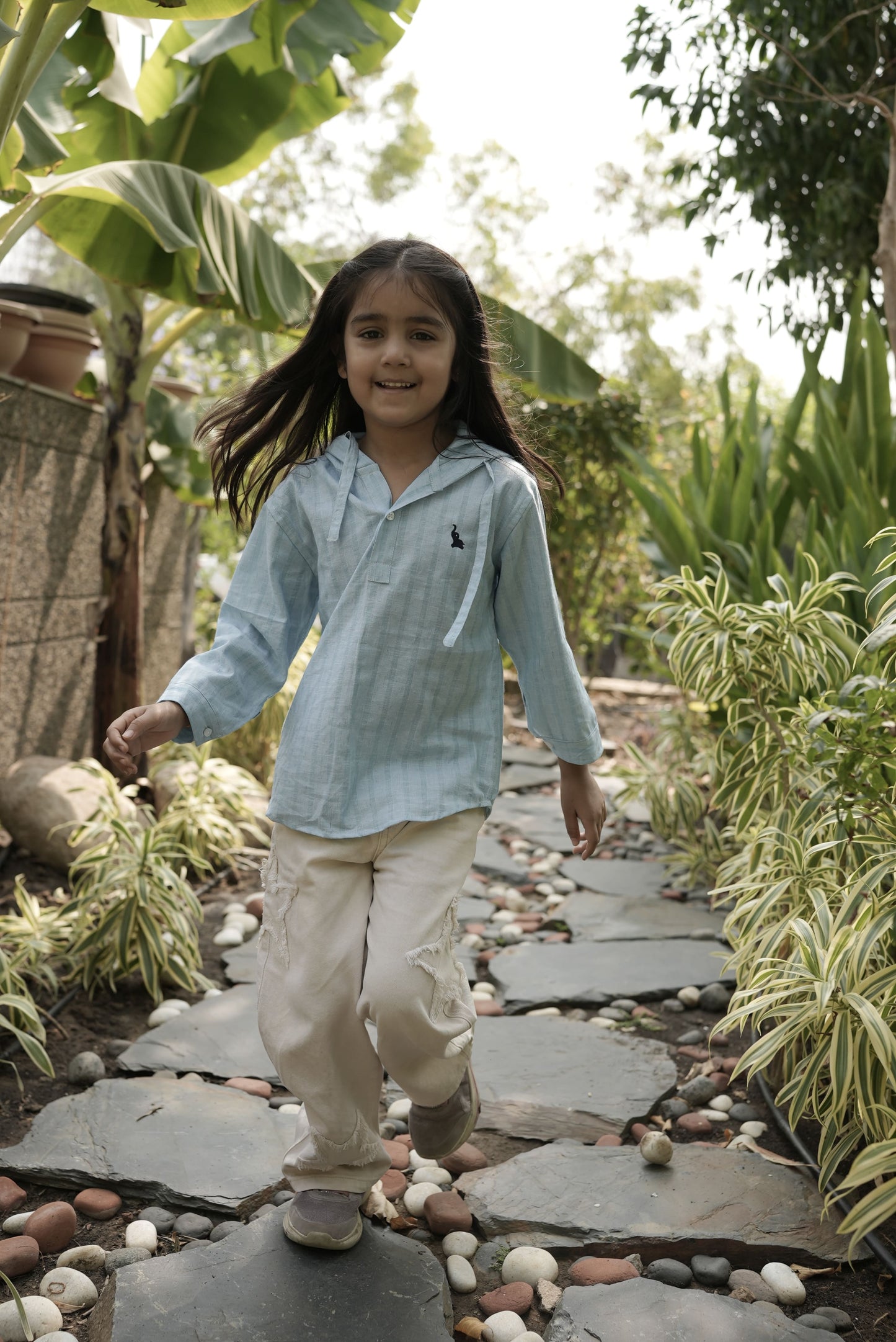 Morning Sky Linen hoodie Shirt