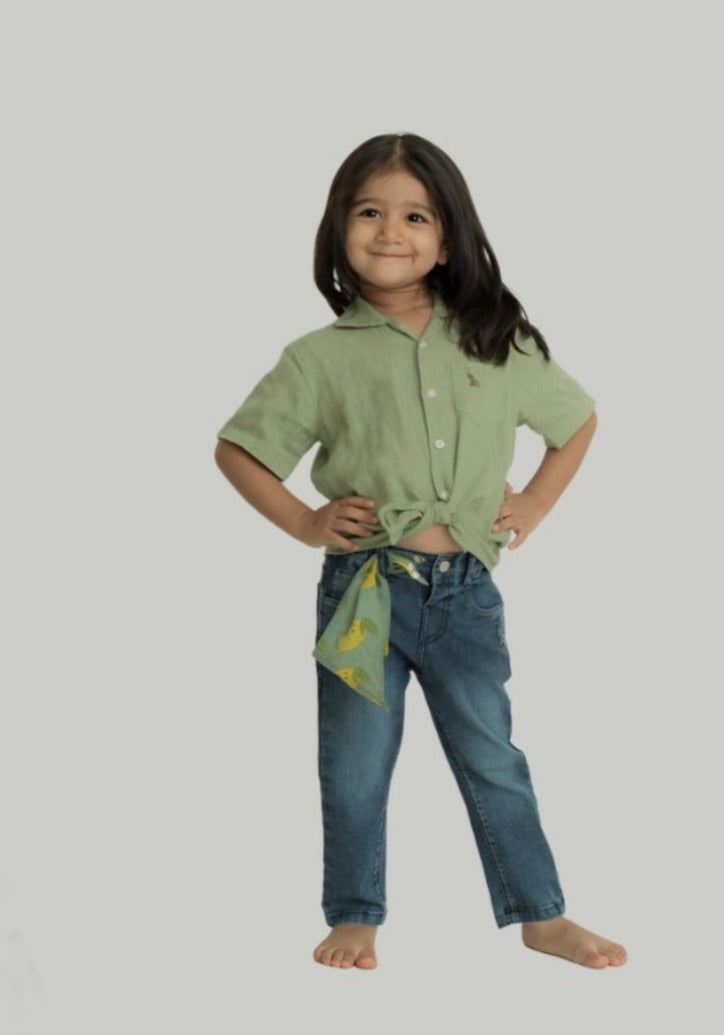 Girls Pure linen shirt