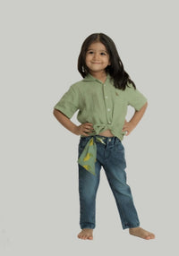 Pure linen shirt in Sage green