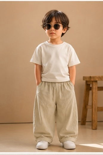 Beige baggy pants