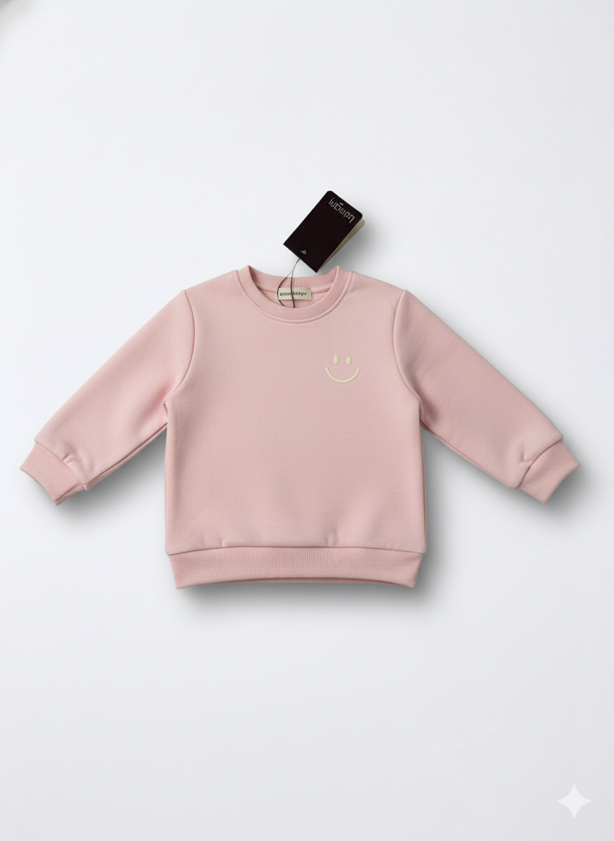 Pink sweatshirt on a white background