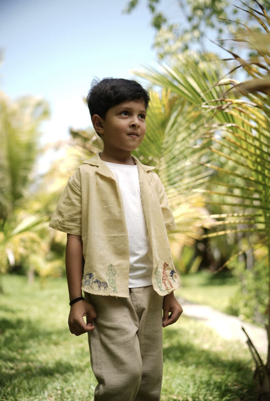 Breezy Yellow Animal Shirt