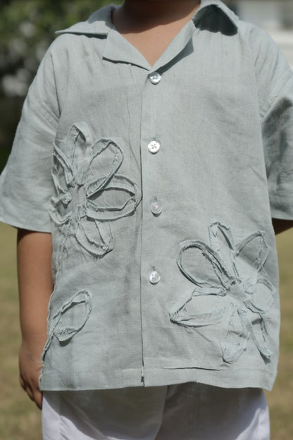 Floral Frayed shirt