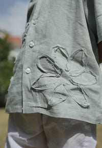 Floral Frayed shirt