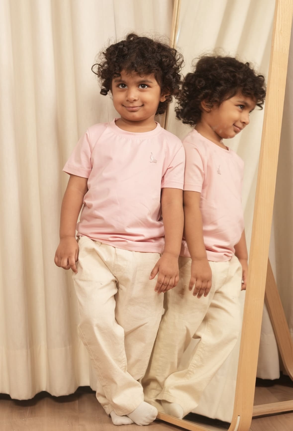 Light pink solid tee