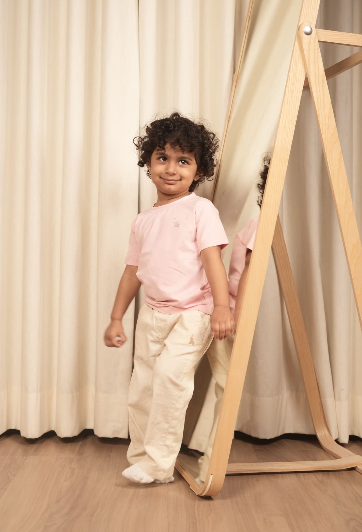 Light pink solid tee
