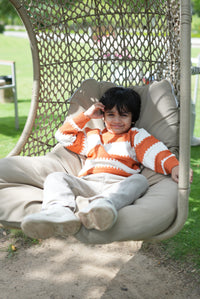 Orange Stripe Knit