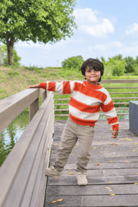 Orange Stripe Knit