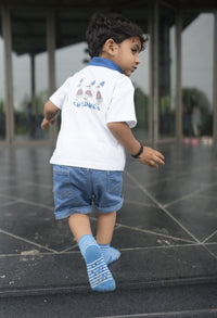 Duck polo tee in white