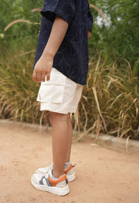 White cargo shorts