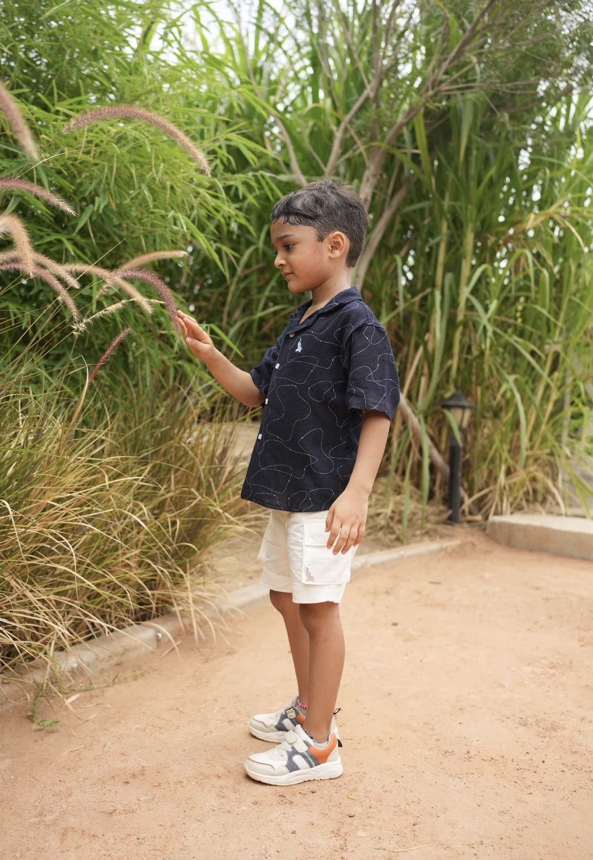 White cargo shorts