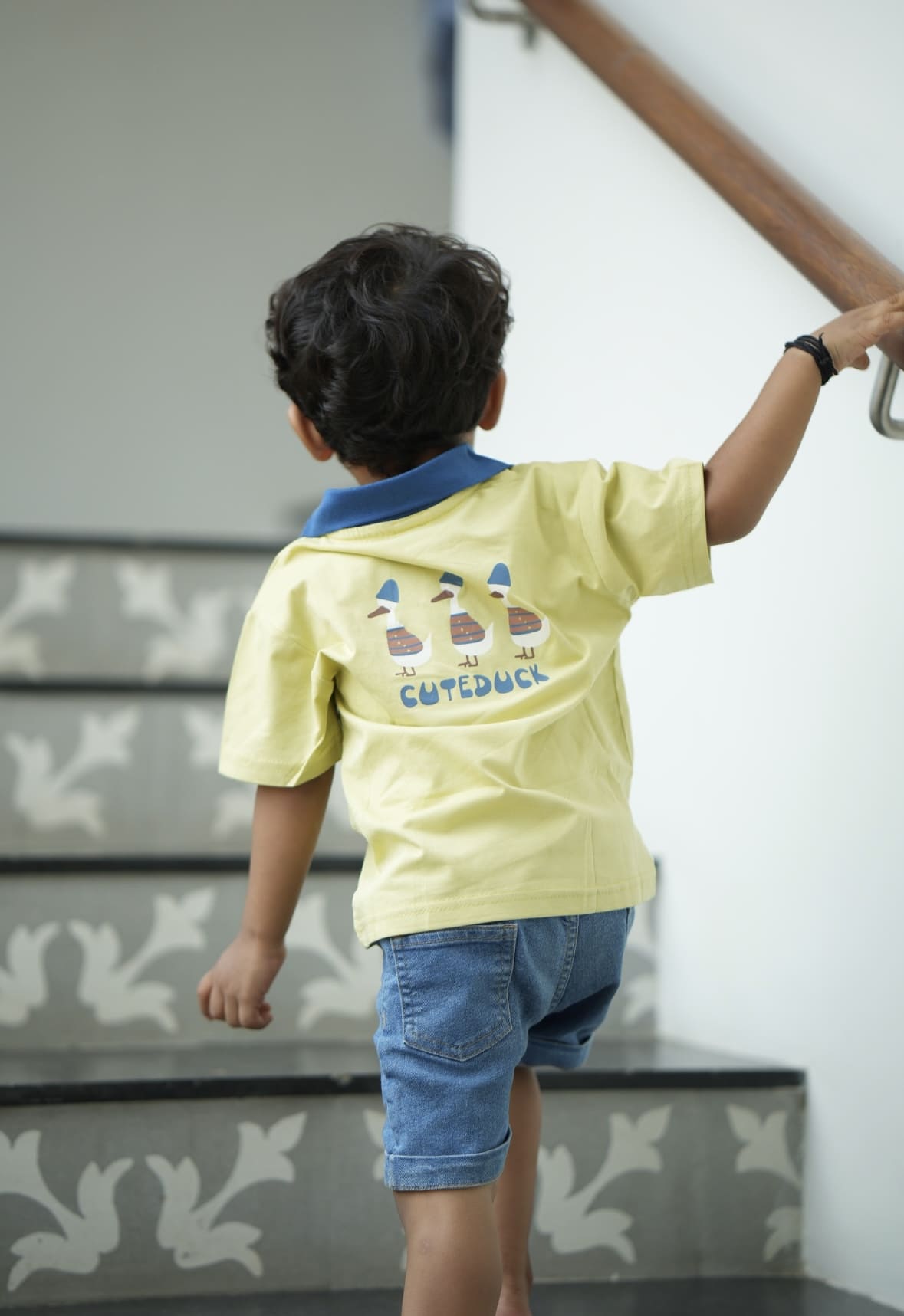 Duck polo tee in green