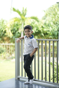 Duck polo tee in grey