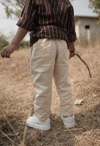 Beige cotton pants