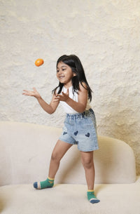 Little Hearts Denim Shorts