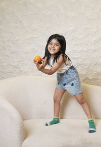 Little Hearts Denim Shorts