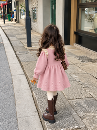 Blush Ruffle Knit Dress