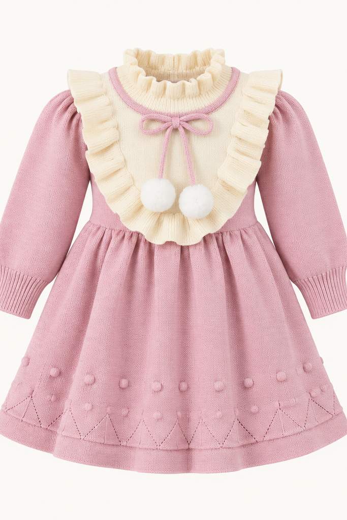 Blush Ruffle Knit Dress