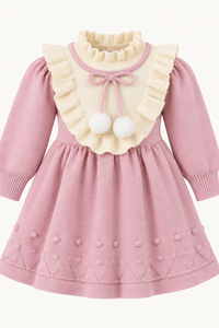 Blush Ruffle Knit Dress
