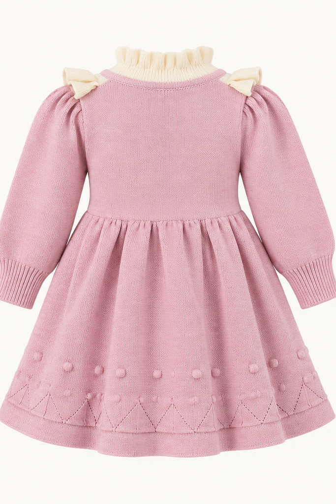 Blush Ruffle Knit Dress