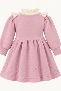 Blush Ruffle Knit Dress