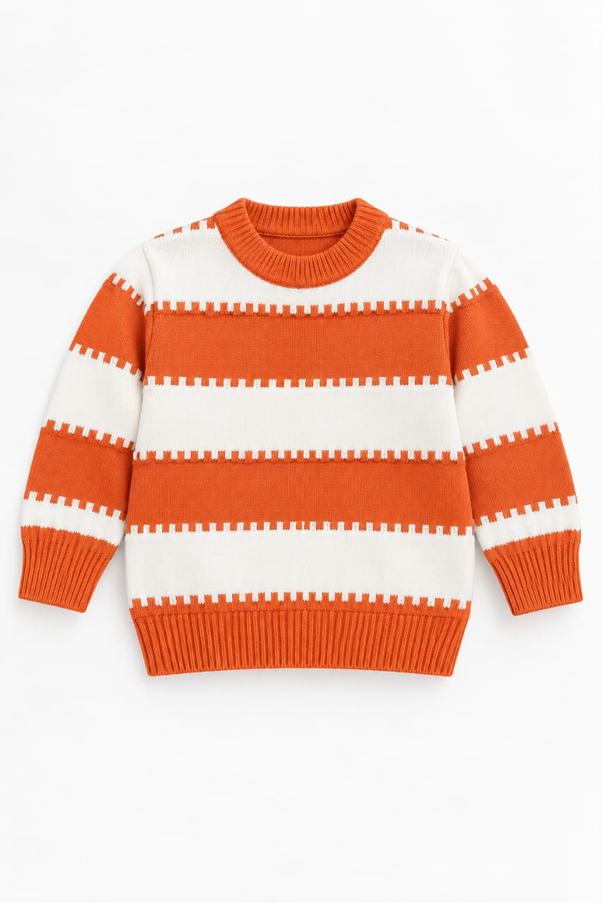 Orange Stripe Knit
