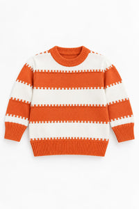 Orange Stripe Knit